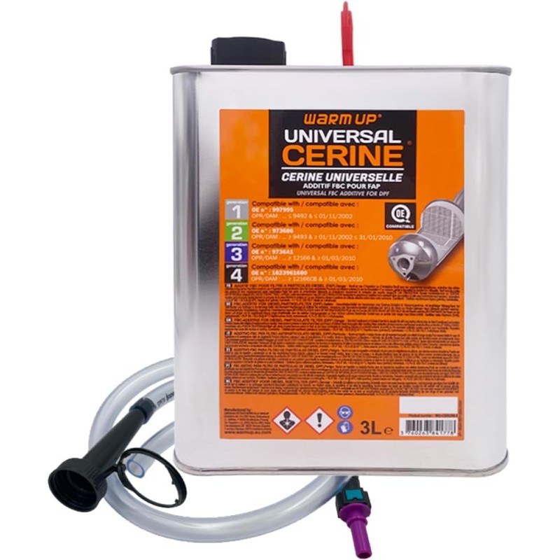 Additif FAP DPF cérine universelle Warm Up 3L